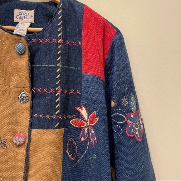 Koret City Blues Vintage Embroidered Jacket Grandmacore Y2K - Picture 4 of 10